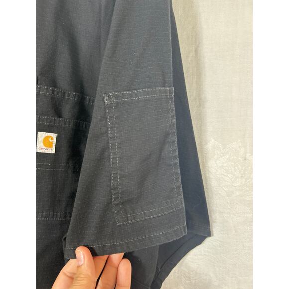 Carhartt Scrub Top 2X Black Rip Stop C16418 - Picture 4 of 11